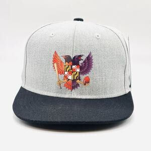 Three In SnapBack Hat Birdland Baltimore Ravens Orioles NFL MLB Collab Hat